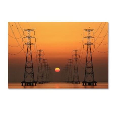 Trademark Fine Art Tiger Seo 'Power Line' Canvas Art, 30x47 1X01355-C3047GG
